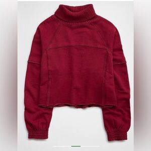 Aerie Women’s New Height Turtleneck Cherry Tart size S